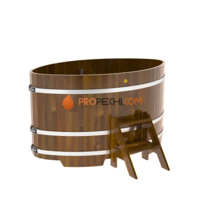 Купель BentWood овальная из мореной лиственницы 1,08х1,75 Рустик