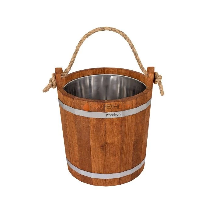 Запарник Woodson с нержавеющей вставкой, 16 л, дуб