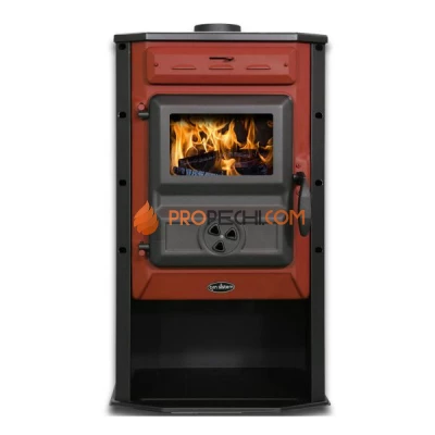 Печь с водяным контуром Tim System Carobna Hydro красная