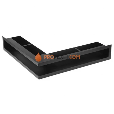 Щелевая решетка угловая 90х400х800 левая черная