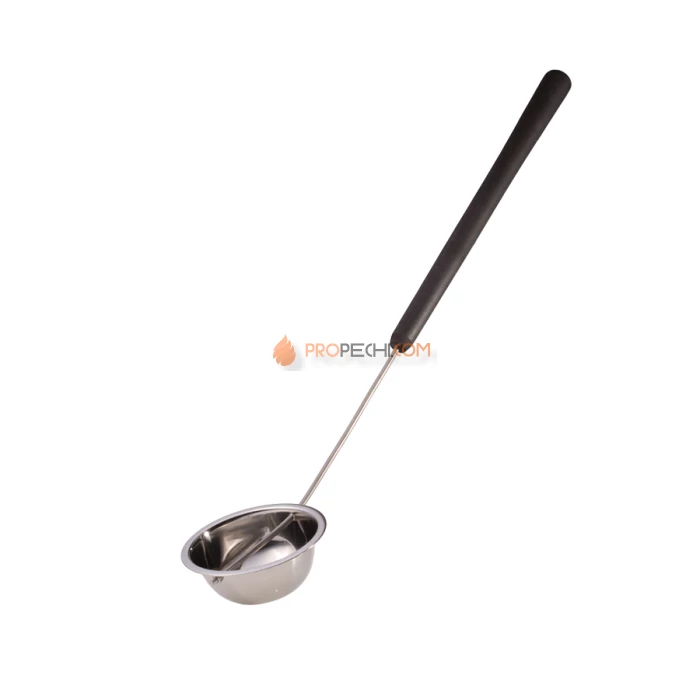 Стальной черпак IKI 65 см, черный кедр