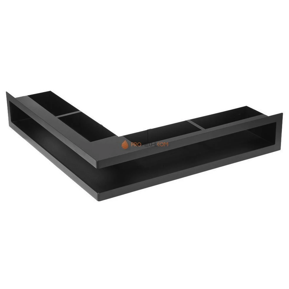 Щелевая решетка угловая 90х400х600 левая черная