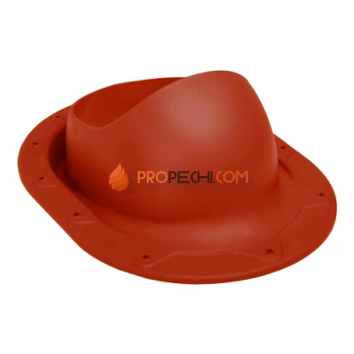 Проходной элемент трубы вентиляции, прямая кровля, красный