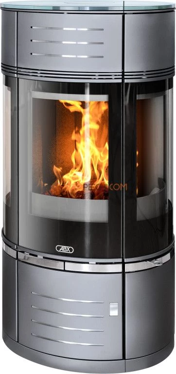 Печь-камин ABX Atrium 7 серая стекло