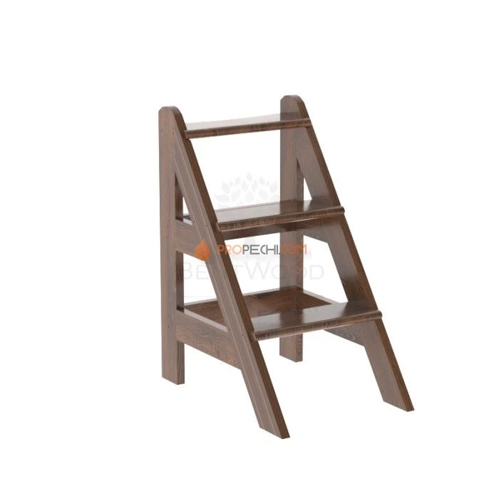 Лесенка BentWood для купели 3 ступени из мореного дуба