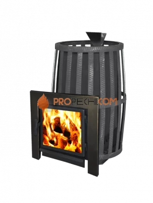 Банная печь Березка Флагман 18 (Сетка Закрытая каменка)