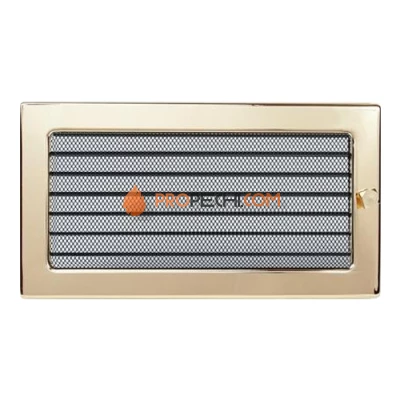 Вент.решетка 170х300 мм. золото  с жалюзи