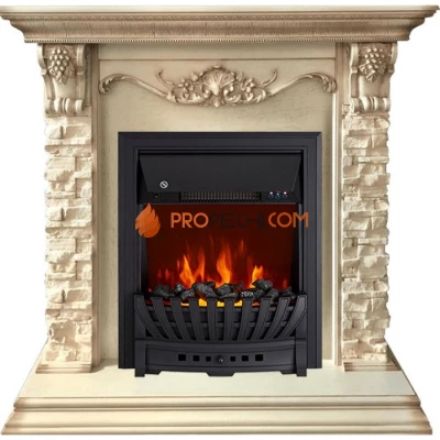 Каминокомплект Royal Flame Adriana - Cлоновая кость с очагом Aspen Black