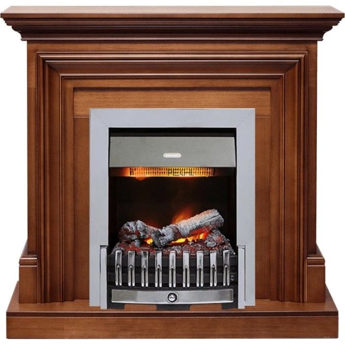 Каминокомплект Dimplex Bradford - Орех с очагом Danville Chrome FB2