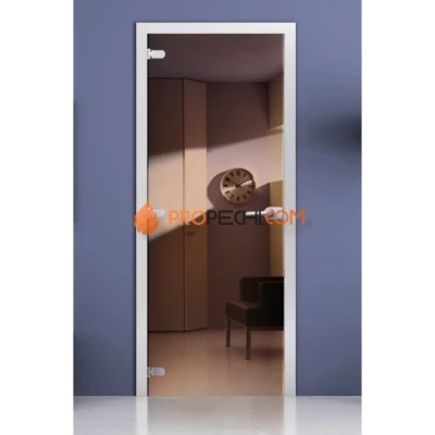 Стеклянная межкомнатная дверь DoorWood зеркальная (Темная Бронза), 2000х700 мм