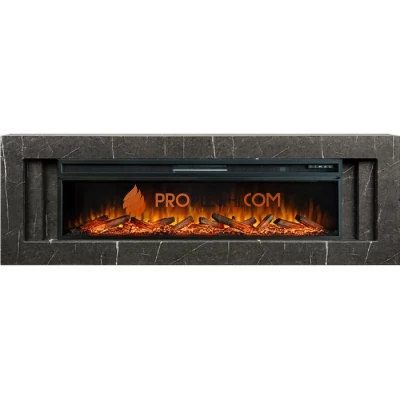 Каминокомплект Royal Flame Line 60 SFT Stone Touch (Разборный) - Серый мрамор с очагом Vision 60 LOG LED
