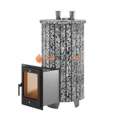 Дровяная печь для бани Эверест Steam Master 44 INOX Ламель Пироксенит Элит, S-20