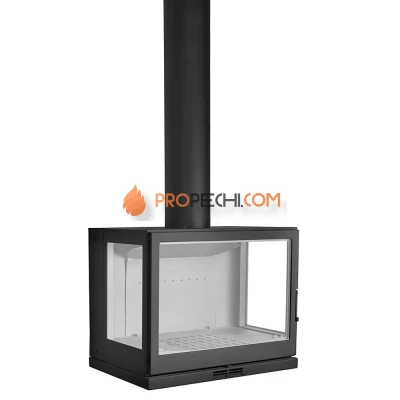 Печь-камин Liseo Castiron LCI 7 GLR Wall, два боковых стекла