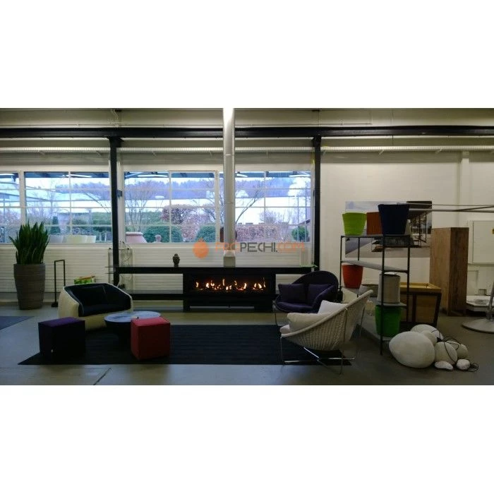 Газовая топка Vero Design Nippon Стандарт (1250x400 мм) D250 мм, горелка Line burner