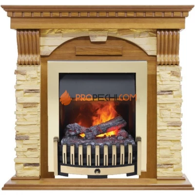 Каминокомплект Dimplex Dublin - Дуб / Сланец с очагом Danville Brass FB2