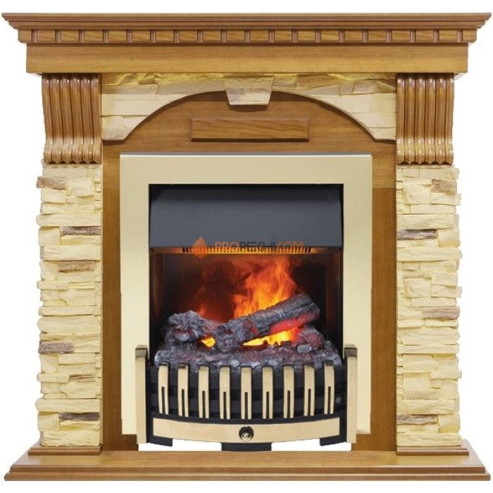 Каминокомплект Dimplex Dublin - Дуб / Сланец с очагом Danville Brass FB2