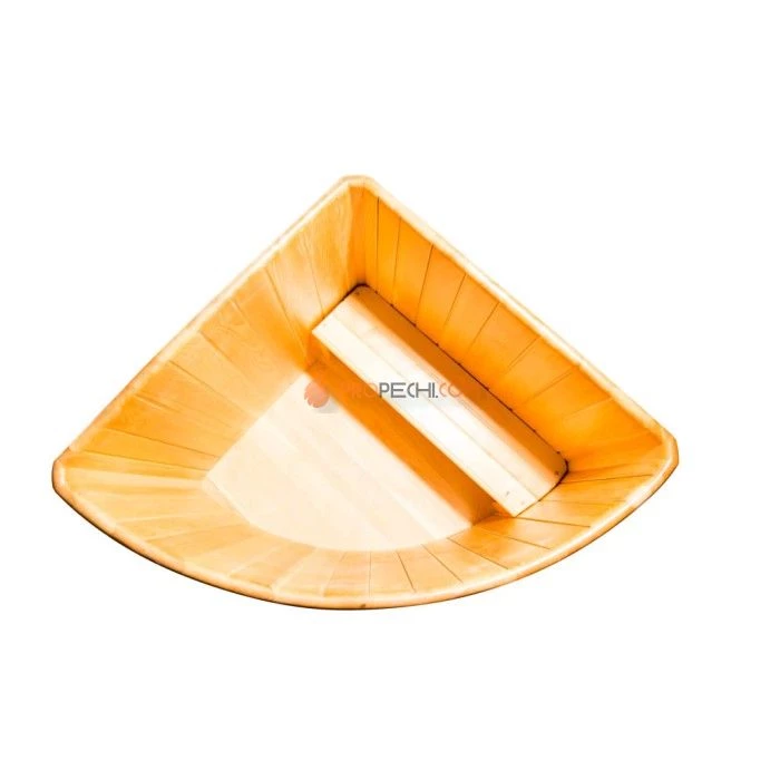 Купель угловая НКЗ из кедра, 120x110x110 см