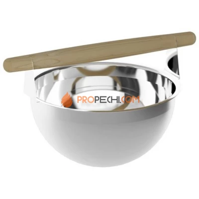 Металлическое ведро SAWO 375-MP (из нержавейки с деревянной ручкой, 5 литров)