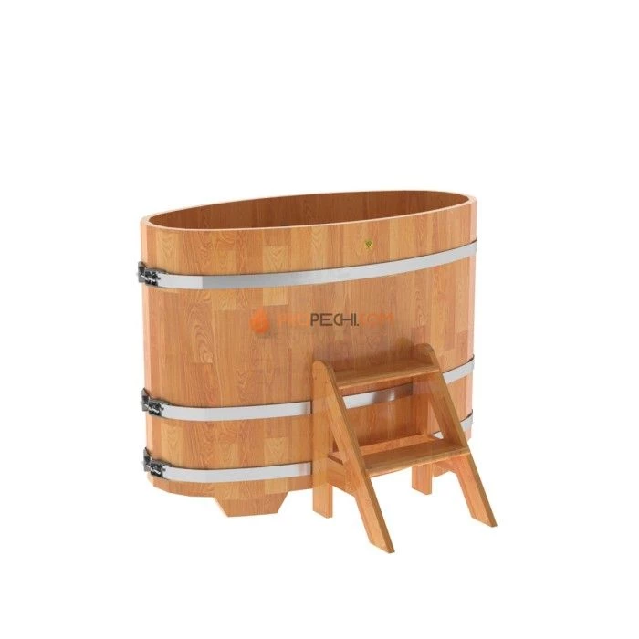 Купель BentWood овальная из сращенных ламелей натуральной лиственницы 0,69х1,31