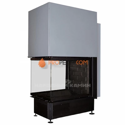 ДЕЛЬТА 700BР три стекла подовое горение принтинг черный шамот