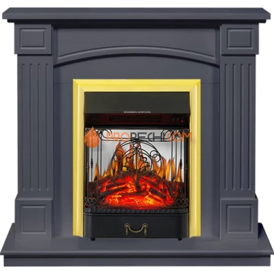Каминокомплект Royal Flame Boston - Серый графит (Высота 925см) с очагом Majestic FX M Brass