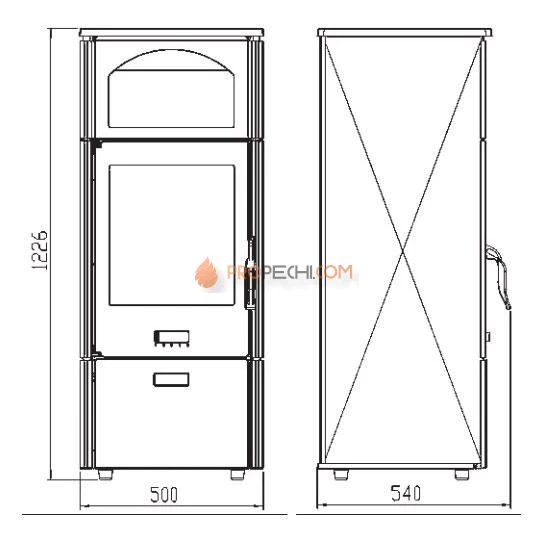 Печь-камин Plamen Laguna коричневая