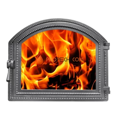 Каминная дверца Везувий 217 стекло (антрацит)