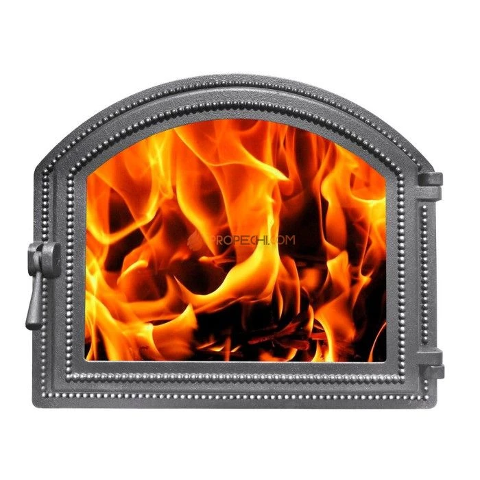 Каминная дверца Везувий 217 стекло (антрацит)