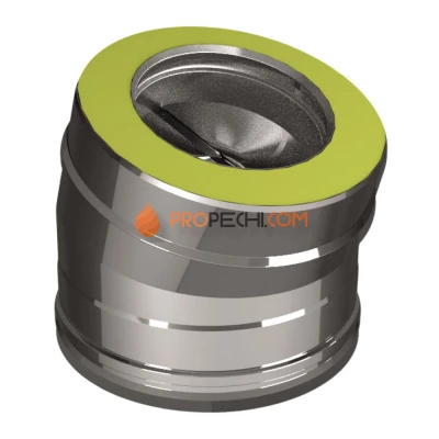 ОТВОД 15° D115/210, AISI 321/ОЦИНКОВАННАЯ СТАЛЬ (ВУЛКАН)