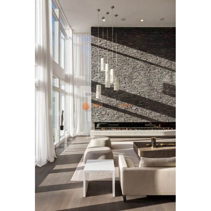 Панель Неоклассик сланец черный (600х150мм) упак. (6шт/0,54м2)