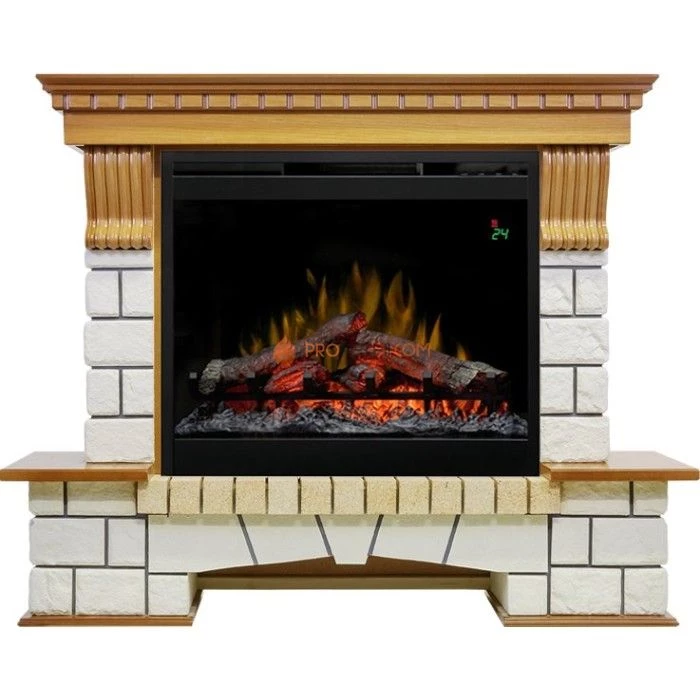 Каминокомплект Dimplex Pierre Luxe - Дуб / Белый с очагом Symphony 26 inch DF2624L-INT