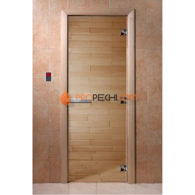 Дверь для бани DoorWood Прозрачная, 1900x700 мм