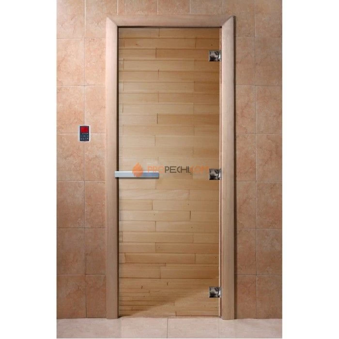 Дверь для бани DoorWood Прозрачная, 1900x700 мм