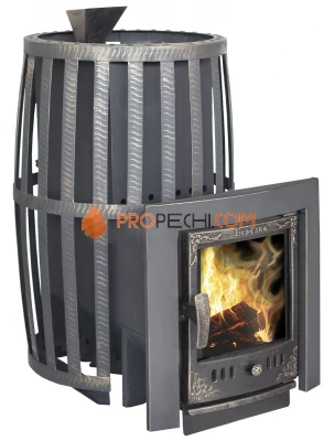 Банная печь Березка "Витязь" 28 Сетка Каминная дверца