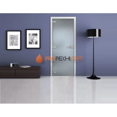 Стеклянная межкомнатная дверь DoorWood с матовым полотном (Бесцветная), 2000х700 мм