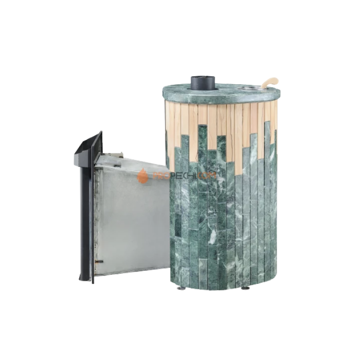 Дровяная печь для бани Ферингер Макси До 38 м³ - Змеевик + Окаменевшее дерево