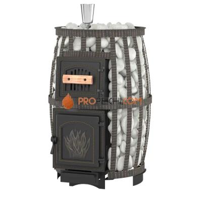 Чугунная печь для бани Везувий Легенда Русский пар Ковка 24 (271) б/в