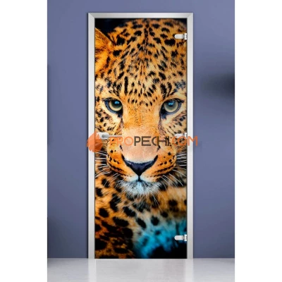 Стеклянная межкомнатная дверь DoorWood с фотопечатью Animals-08, 2000х700 мм