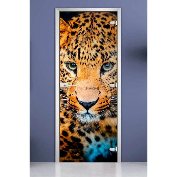 Стеклянная межкомнатная дверь DoorWood с фотопечатью Animals-08, 2000х700 мм