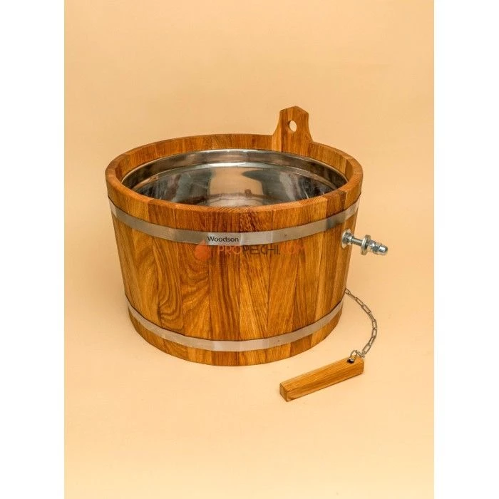 Обливное устройство Woodson с нержавеющей вставкой, 17 л., дуб