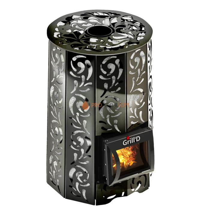 Дровяная банная печь Grill’D Violet Short Pro