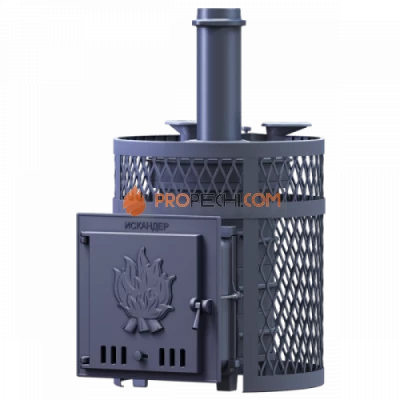 Чугунная печь для бани Гефест Искандер ЗК 18 Ураган