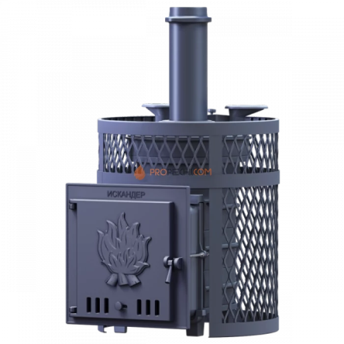 Чугунная печь для бани Гефест Искандер ЗК 18 Ураган