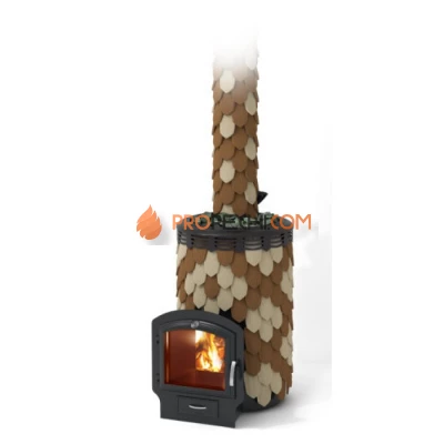 Печь для бани  Термофор Альфа Панголина Inox ЧДБСЭ ЗК шамот-терракота