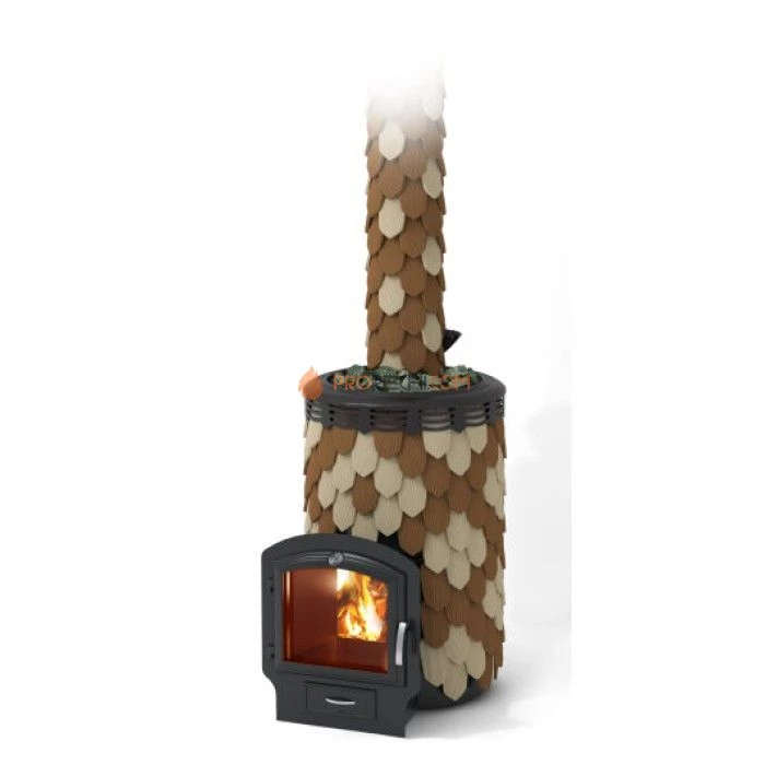 Печь для бани  Термофор Альфа Панголина Inox ЧДБСЭ ЗК шамот-терракота