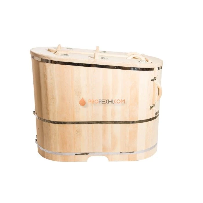 Фитобочка полулежачая НКЗ PREMIUM ЛЮКС из кедра, 115x78x140 см / 40 мм