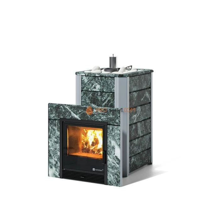 Дровяная печь для бани ИзиСтим Ялта 25/2024 в камне Змеевик