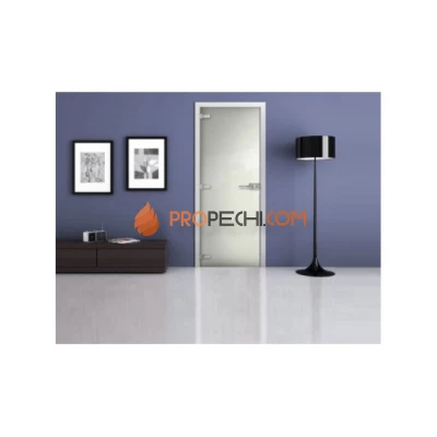 Стеклянная межкомнатная дверь DoorWood с фотопечатью Ral 9003, 2000х800 мм