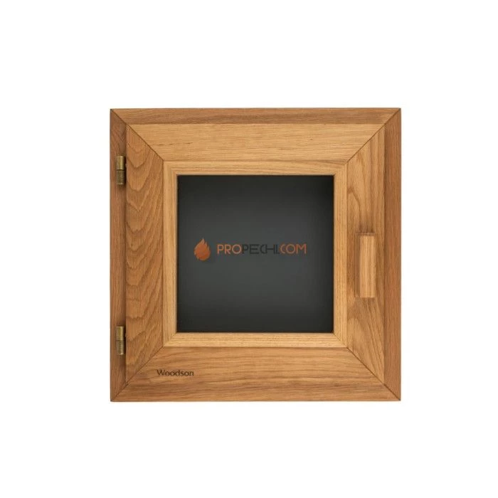Окно Woodson PRO 40x40, стекло GREY ольха, левое