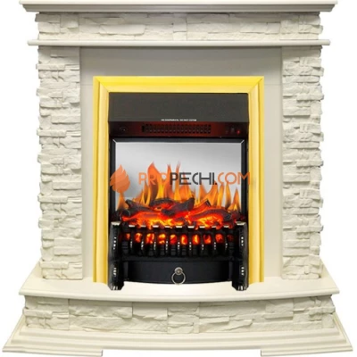 Каминокомплект Royal Flame Luzern - Слоновая кость с очагом Fobos FX M Brass
